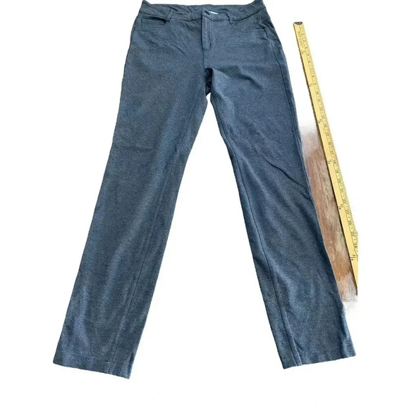 Athleta Pants - Athleta Women's Gray Medium Wash Straight Leg Pull On Chino Pant Size 8